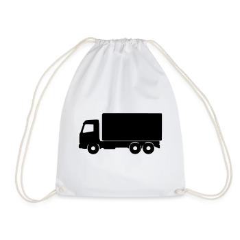 Lkw Silhouette - Turnbeutel - Weiß - Vorne