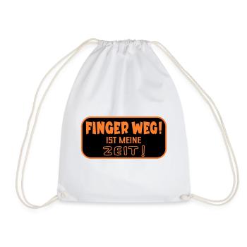 Finger Weg Zeit - Turnbeutel - Weiß - Vorne