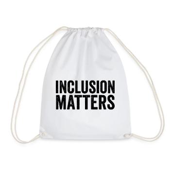 Inclusion is important – Special education – Freundli - Drawstring Bag - white - Front