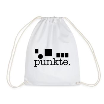 Punkte. - Turnbeutel - Weiß - Vorne