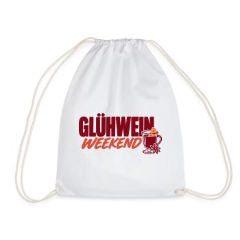 Glühwein Weekend mit Glühwein-Grafik - Turnbeutel - Weiß - Vorne