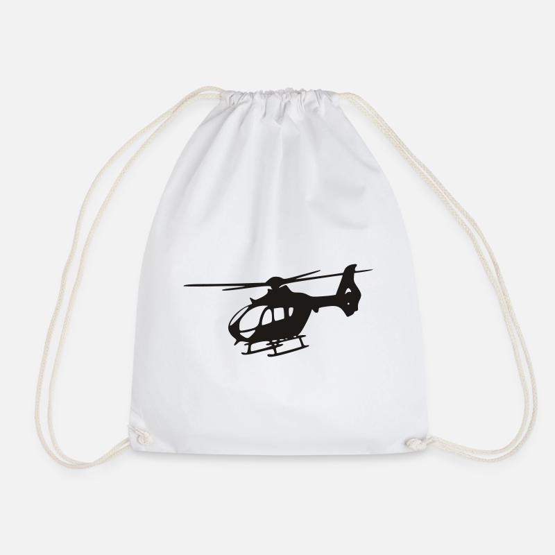 EC-135 - Helicopter - Drawstring Bag - white