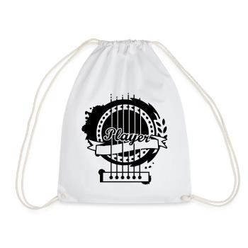 A sound hole of a classical guitar - Drawstring Bag - white - Front