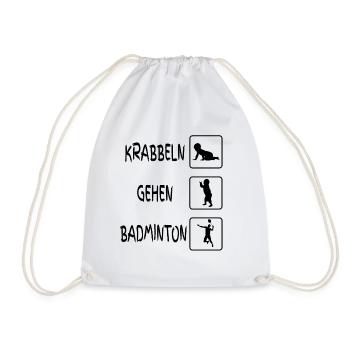 Badminton Baby Body - Turnbeutel - Weiß - Vorne