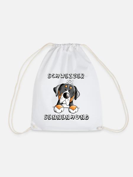 Großer Schweizer Sennenhund - Turnbeutel - Weiß
