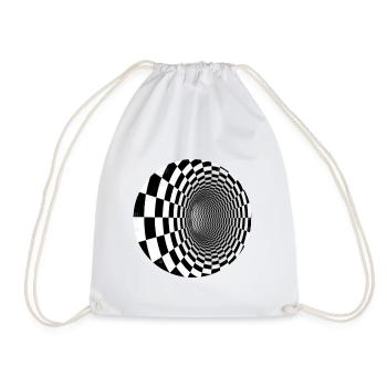 Tunnel Noir et Blanc Illusion - Sac de sport léger - blanc - Devant