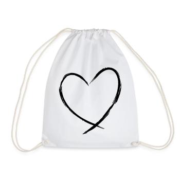 coeur amour symbole cadeau anniversaire amitié - Sac de sport léger - blanc - Devant