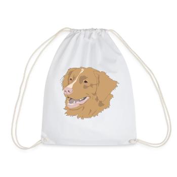 Nova Scotia Duck Tolling Retriever - Drawstring Bag - white - Front
