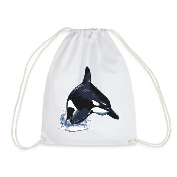 Orques orque baleine à épée saut - Sac de sport léger - blanc - Devant