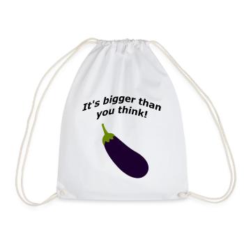 It's bigger than you think! - Turnbeutel - Weiß - Vorne
