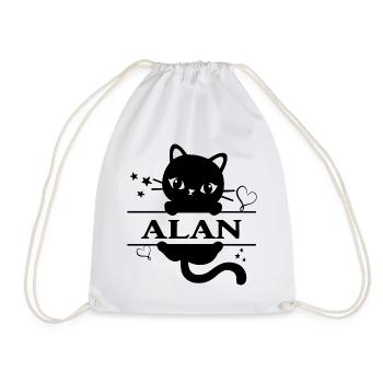 T-Shirt Alan T-Shirt Geschenkidee - Turnbeutel - Weiß - Vorne
