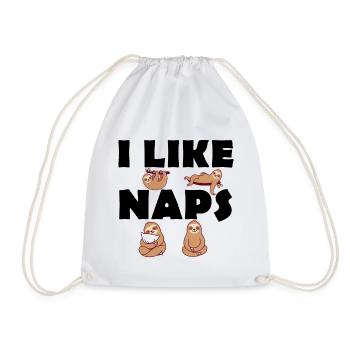 I like Naps - Faultiere - Langschläfer - Turnbeutel - Weiß - Vorne