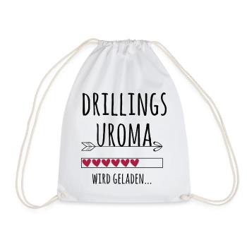 werdende Drillingsuroma Schwangerschaft Drillinge - Turnbeutel - Weiß - Vorne