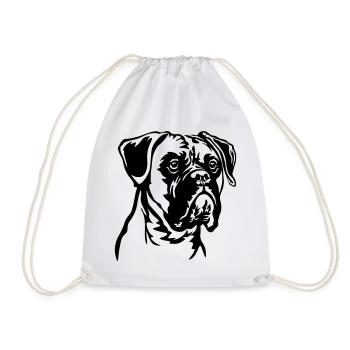 Tête de boxeur - Sac de sport léger - blanc - Devant