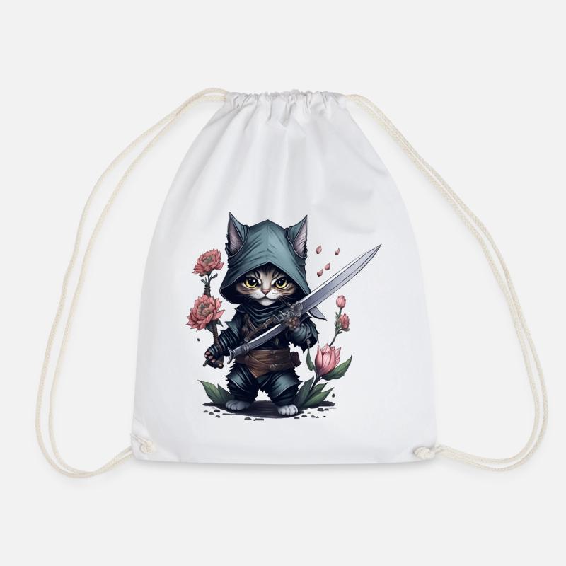 Die ultimative Ninja-Katze - Turnbeutel - Weiß