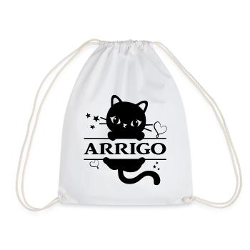 t-shirt Arrigo t-shirt idée cadeau chat Katze - Sac de sport léger - blanc - Devant