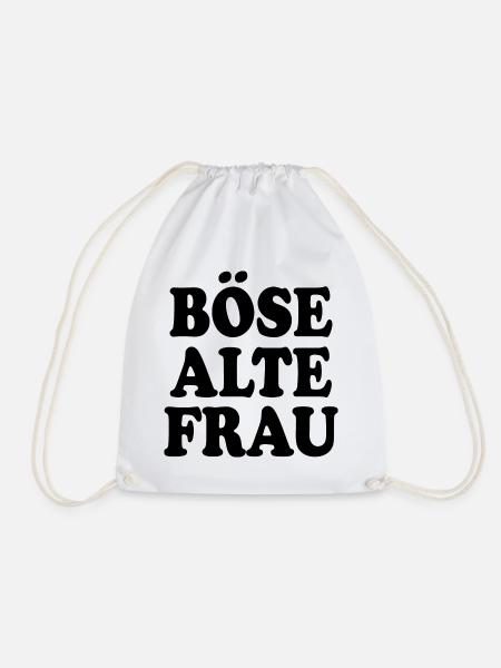 Böse alte frau - Turnbeutel - Weiß