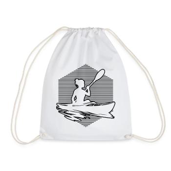 Kayak Kayak Women Kayaking Canoe Men - Drawstring Bag - white - Front