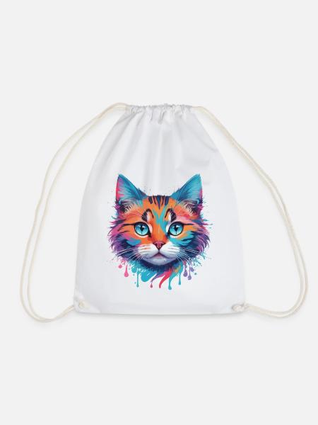 Niedliche Katze - Turnbeutel - Weiß