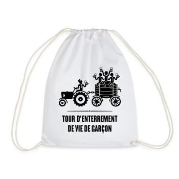 Tour D’Enterrement Vie Garçon Tracteur Tonneau (B) - Sac de sport léger - blanc - Devant