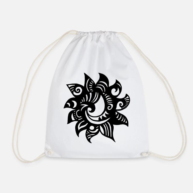Strange Black Sun - Drawstring Bag - white