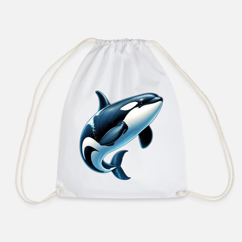 Killer whale - Drawstring Bag - white