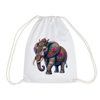 Elefant - Turnbeutel - Weiß - Vorne