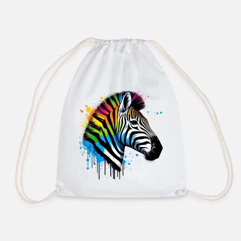 Zebra - Turnbeutel - Weiß