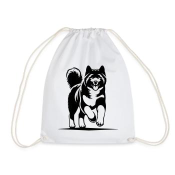 American Akita - Turnbeutel - Weiß - Vorne