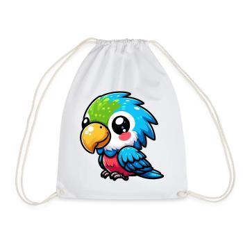 Perroquet - Sac de sport léger - blanc - Devant