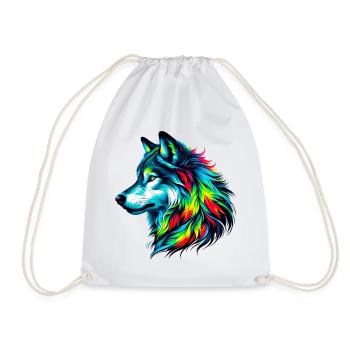 Wolf - Turnbeutel - Weiß - Vorne