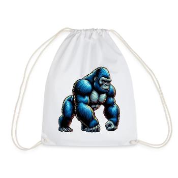 Gorilla - Drawstring Bag - white - Front