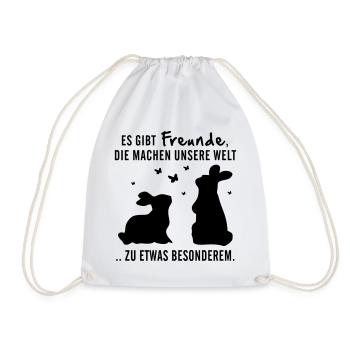Freunde Hasen Leben - Turnbeutel - Weiß - Vorne