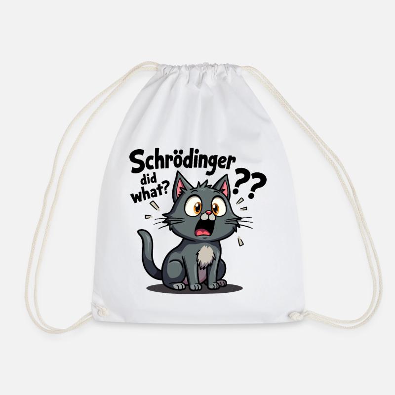 Le chat de Schrödinger - le cauchemar des chats mignons - Sac de sport léger - blanc