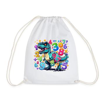 Dinosaure vibrant avec chaos numérique - Sac de sport léger - blanc - Devant