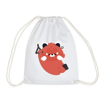 Tirede Red Panda - Drawstring Bag - white - Front