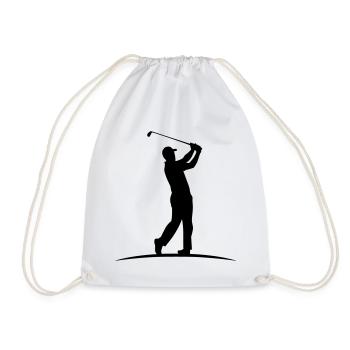 Illustration de silhouette de golfeur - Sac de sport léger - blanc - Devant