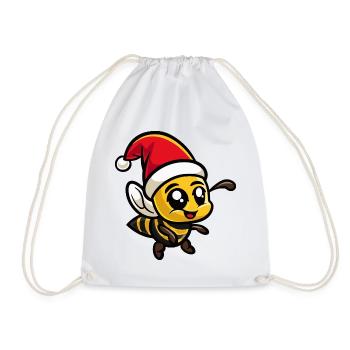 Biene Weihnachten - Turnbeutel - Weiß - Vorne