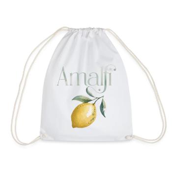 AMALFI – Lemon Chic - Drawstring Bag - white - Front