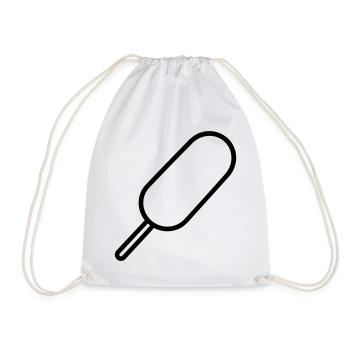 corn dog - Drawstring Bag - white - Front