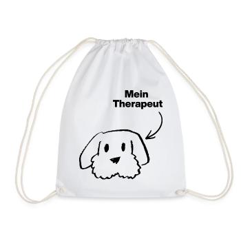 MEIN THERAPEUT: HUND! 🐶 DOGLOVER FELLNASEN HUNDE - Turnbeutel - Weiß - Vorne