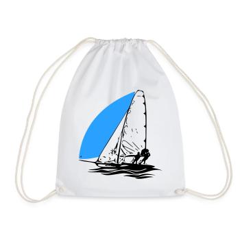 49er Sailing dinghy Sailboat Regatta Sailing Sailing Sports - Drawstring Bag - white - Front