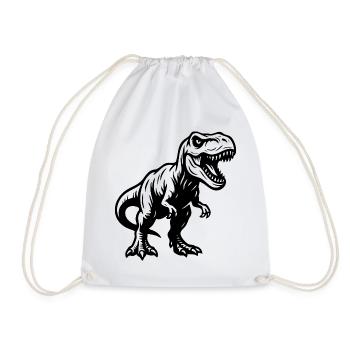 Tyrannosaure - Dinosaure  - Sac de sport léger - blanc - Devant