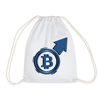 Bitcoin Bull Run Arrow To The Moon - Drawstring Bag - white - Front