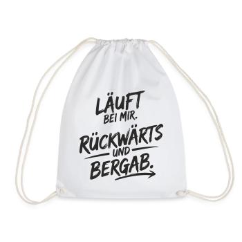 Course pour moi – en marche arrière et en descente - Sac de sport léger - blanc - Devant