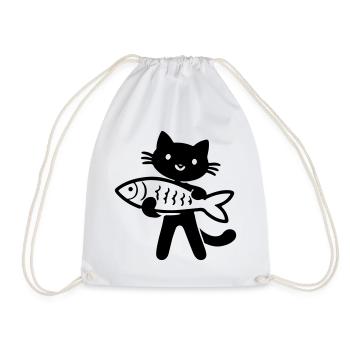 Poisson-chat - Sac de sport léger - blanc - Devant