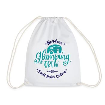 Sankt Peter Ording Camping Glamping Crew Nordsee - Drawstring Bag - white - Front