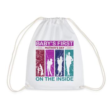 Premier t-shirt de la fête des mères du bébé décorateur d’intérieur - Sac de sport léger - blanc - Devant