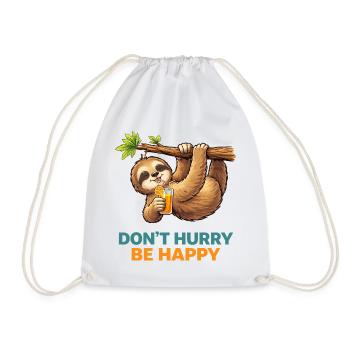 Paresseux relaxant Ne te presse pas - Sac de sport léger - blanc - Devant