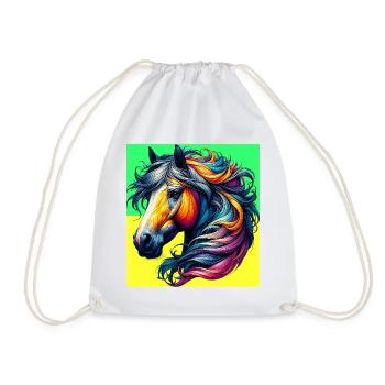 cheval - Sac de sport léger - blanc - Devant